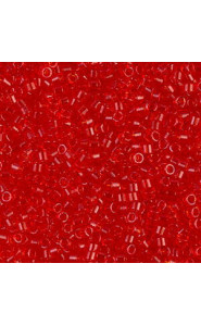 Miyuki Delica Perlen 11/0 - Transparent red DB-704